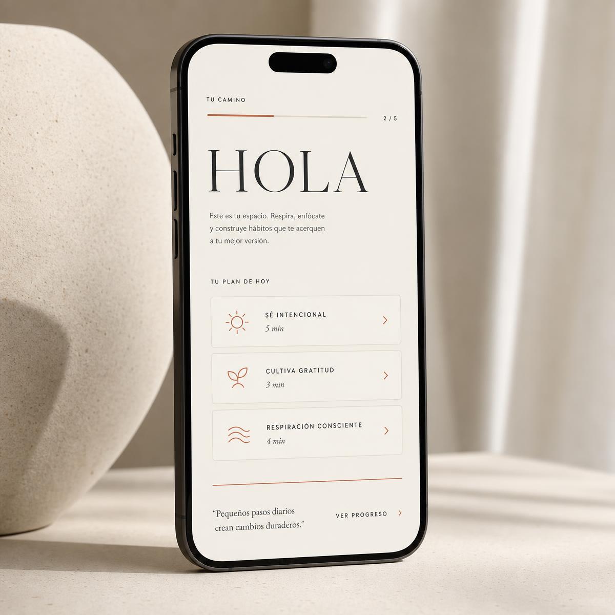 Tu espacio DESARMAR abierto en un celular